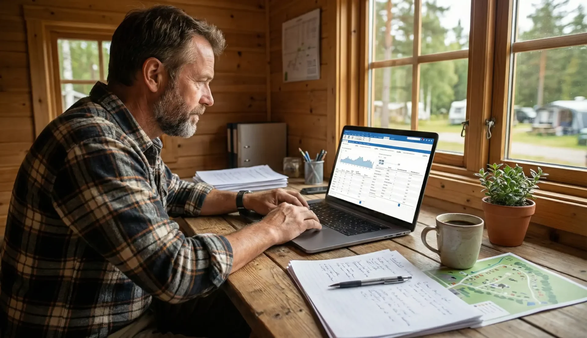 Lejrchef analyserer adgangskontrol til camping og bookinger